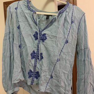 J.Crew Linen LongSleeve Top - Womens Size M/10